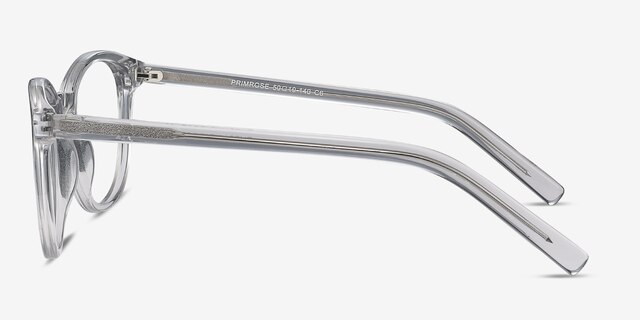 Primrose Gray Clear AcetateEyeglass Frames from EyeBuyDirect, Side View