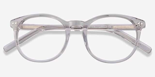 Primrose Gray Clear AcetateEyeglass Frames from EyeBuyDirect, Closed View