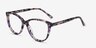 Lancet Purple Floral AcetateEyeglass Frames from EyeBuyDirect, Angle View