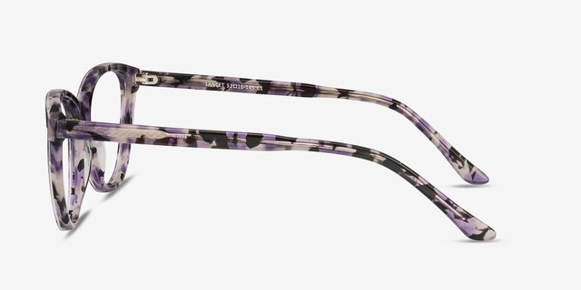 Lancet Purple Floral AcetateEyeglass Frames from EyeBuyDirect, Side View