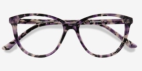 Lancet Cat Eye Purple Floral Glasses for Women | Eyebuydirect