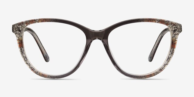 Lancet Clear Floral AcétateMontures de lunettes de vue d'EyeBuyDirect, Vue de Face