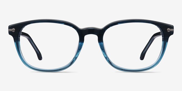 Nova Blue Striped Acétate Montures de lunettes de vue