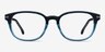 Nova Blue Striped AcétateMontures de lunettes de vue d'EyeBuyDirect, Vue de Face