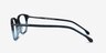 Nova Blue Striped AcétateMontures de lunettes de vue d'EyeBuyDirect, Vue de Côté