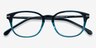 Nova Blue Striped AcétateMontures de lunettes de vue d'EyeBuyDirect, Vue Rapprochée