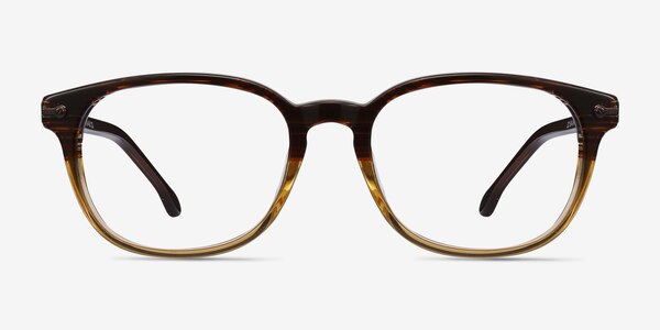 Nova Brown Striped Acetate Eyeglass Frames