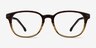 Nova Brown Striped AcétateMontures de lunettes de vue d'EyeBuyDirect, Vue de Face