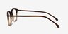 Nova Brown Striped AcétateMontures de lunettes de vue d'EyeBuyDirect, Vue de Côté