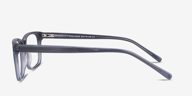 Prologue Blue AcetateEyeglass Frames from EyeBuyDirect, Side View