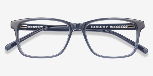 Prologue Blue AcetateEyeglass Frames from EyeBuyDirect, Closed View