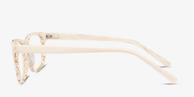 Prologue Cream AcetateEyeglass Frames from EyeBuyDirect, Side View