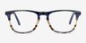 Prelude Blue Striped AcetateEyeglass Frames from EyeBuyDirect, Front View
