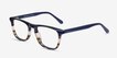 Prelude Blue Striped AcetateEyeglass Frames from EyeBuyDirect, Angle View