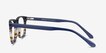 Prelude Blue Striped AcetateEyeglass Frames from EyeBuyDirect, Side View