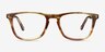 Prelude Brown Striped AcetateEyeglass Frames from EyeBuyDirect, Front View