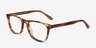 Prelude Brown Striped AcetateEyeglass Frames from EyeBuyDirect, Angle View