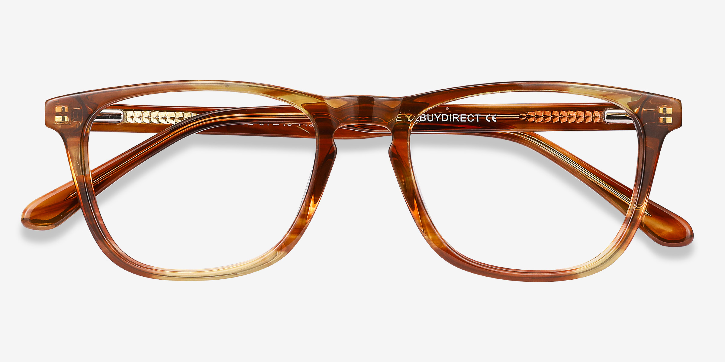 Prelude Rectangle Brown Striped Glasses for Men Eyebuydirect Canada