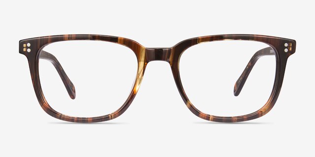 Kent Brown Striped AcetateEyeglass Frames from EyeBuyDirect, Front View