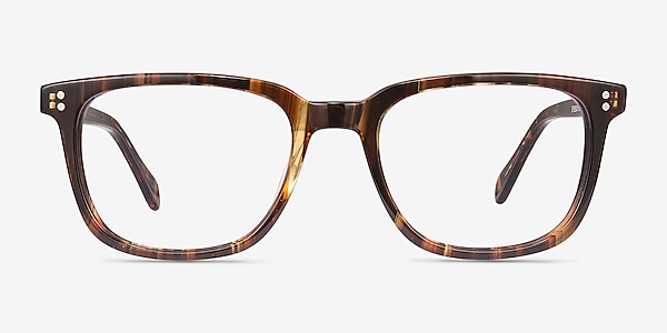 Kent Brown Striped Acetate Eyeglass Frames