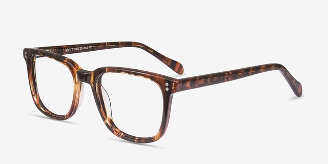 Kent Brown Striped AcetateEyeglass Frames from EyeBuyDirect, Angle View