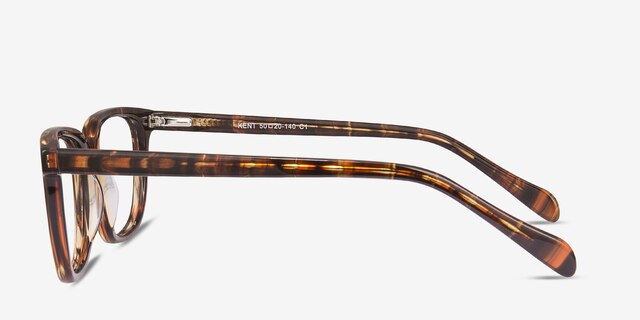 Kent Brown Striped AcetateEyeglass Frames from EyeBuyDirect, Side View