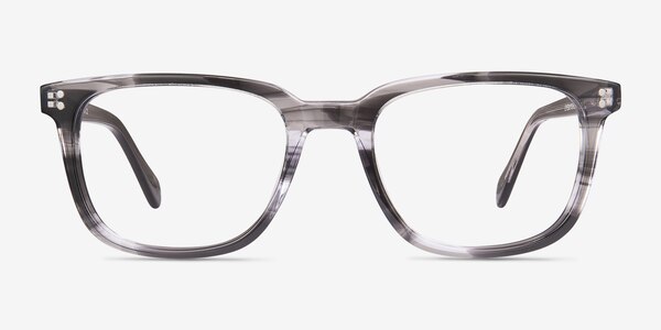 Kent Gray Striped Acetate Eyeglass Frames