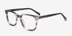 Kent Gray Striped AcetateEyeglass Frames from EyeBuyDirect, Angle View