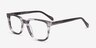 Kent Gray Striped AcetateEyeglass Frames from EyeBuyDirect, Angle View