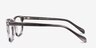Kent Gray Striped AcetateEyeglass Frames from EyeBuyDirect, Side View