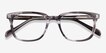 Kent Gray Striped AcetateEyeglass Frames from EyeBuyDirect, Closed View