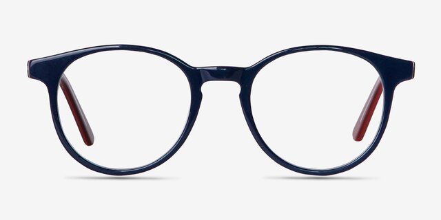 Lariat Navy AcetateEyeglass Frames from EyeBuyDirect, Front View