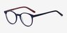 Lariat Navy AcetateEyeglass Frames from EyeBuyDirect, Angle View