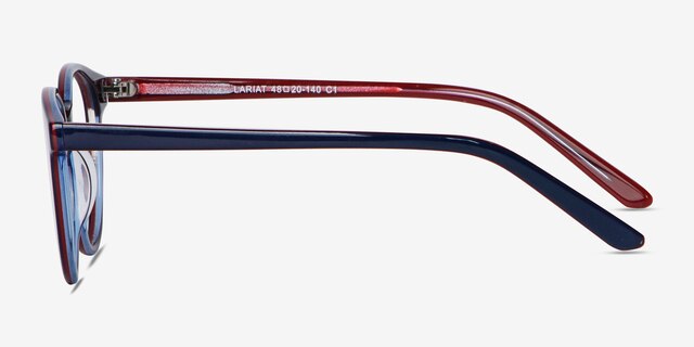 Lariat Navy AcetateEyeglass Frames from EyeBuyDirect, Side View