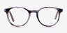 Lariat Striped AcetateEyeglass Frames from EyeBuyDirect, Front View