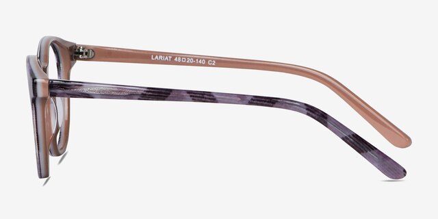Lariat Striped AcetateEyeglass Frames from EyeBuyDirect, Side View