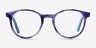 Lariat Purple Striped AcetateEyeglass Frames from EyeBuyDirect, Front View