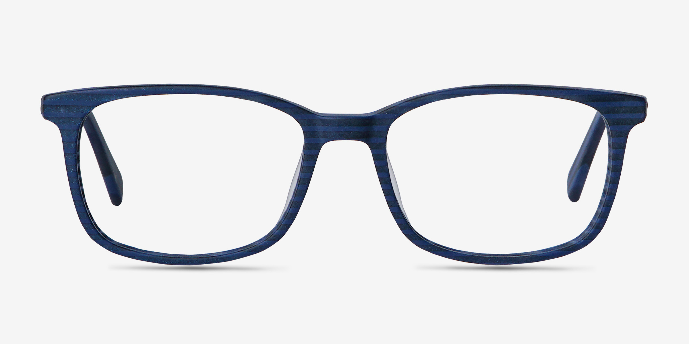 Botanist Rectangle Navy Striped Full Rim Eyeglasses | Eyebuydirect Canada