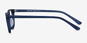 Botanist Navy Striped Acétate Montures de lunettes de vue d'EyeBuyDirect, Vue de Côté