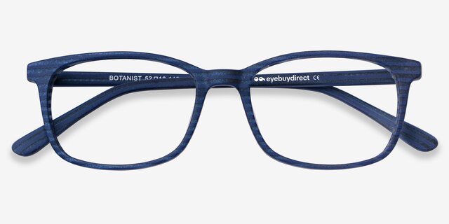 Botanist Navy Striped AcétateMontures de lunettes de vue d'EyeBuyDirect, Vue Rapprochée
