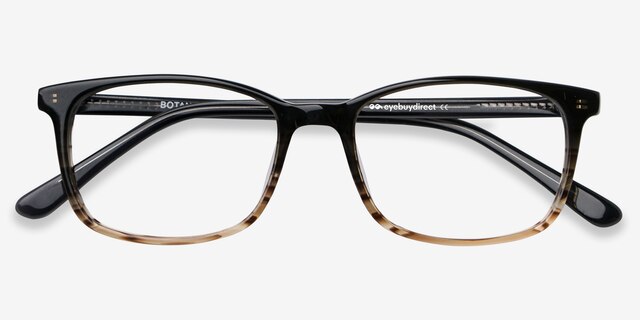 Botanist Gray Brown AcétateMontures de lunettes de vue d'EyeBuyDirect, Vue Rapprochée