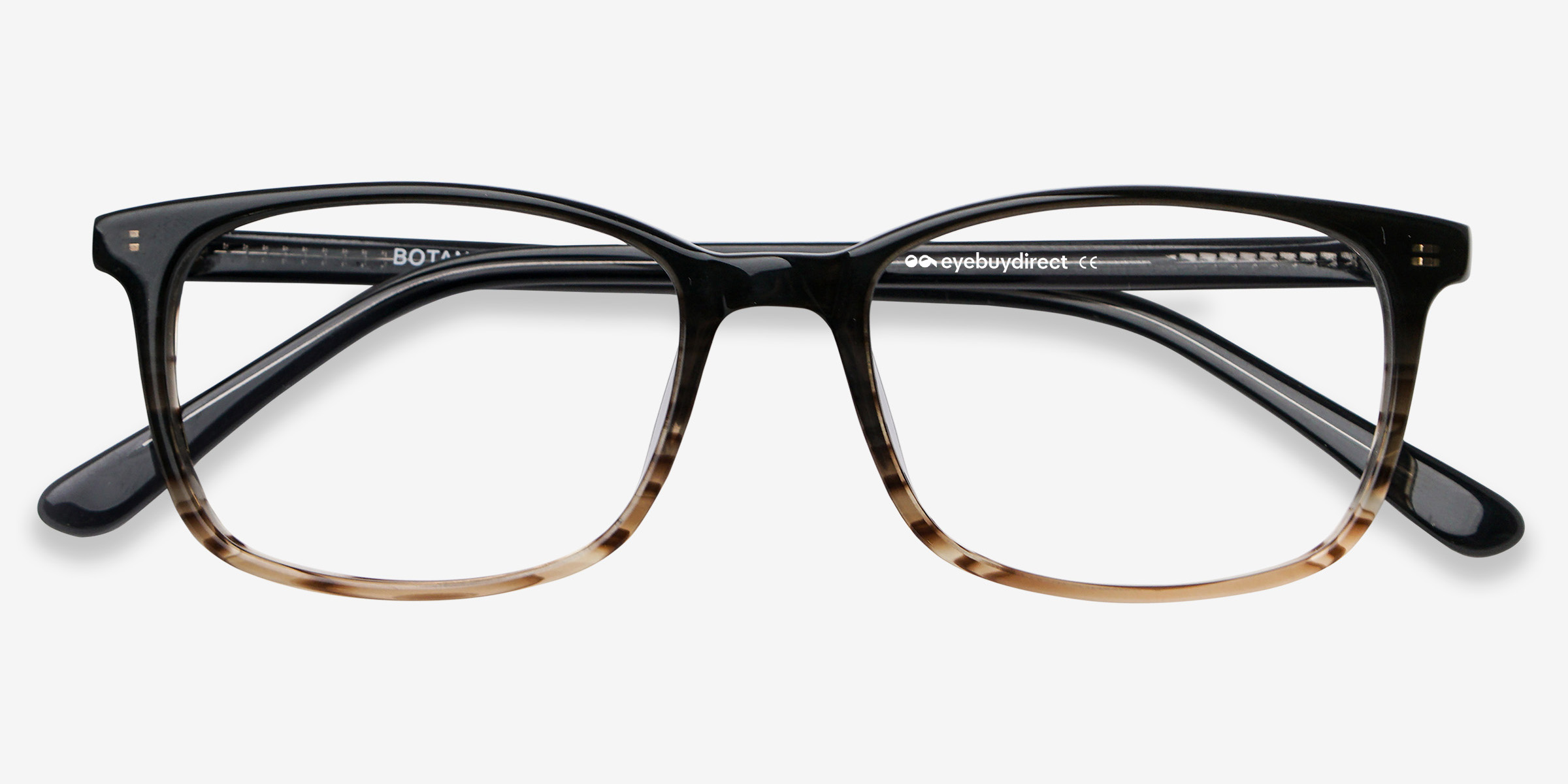 Botanist Rectangle Gray Brown Full Rim Eyeglasses Eyebuydirect