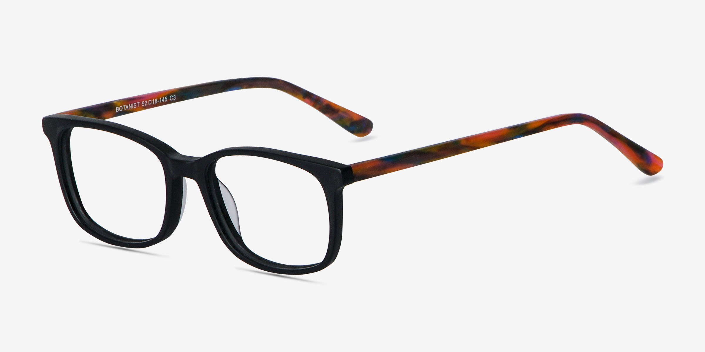 Botanist Rectangle Black Full Rim Eyeglasses Eyebuydirect Canada