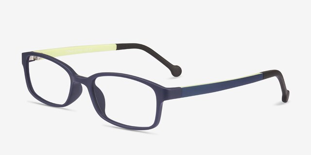 Gizmo Navy PlasticEyeglass Frames from EyeBuyDirect, Angle View