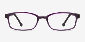 Gizmo Violet Plastique Montures de lunettes de vue d'EyeBuyDirect, Vue de Face