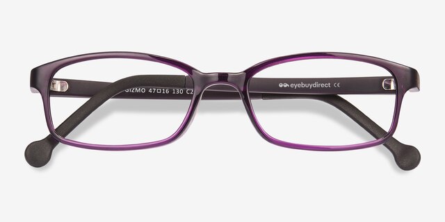 Gizmo Purple PlasticEyeglass Frames from EyeBuyDirect, Closed View