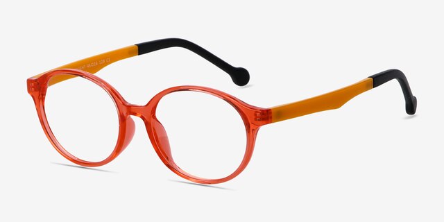 Daylight Clear Orange PlasticEyeglass Frames from EyeBuyDirect, Angle View