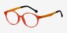 Daylight Clear Orange PlasticEyeglass Frames from EyeBuyDirect, Angle View