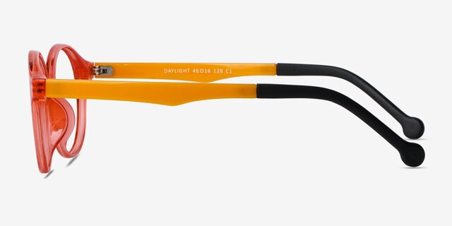 Daylight Clear Orange PlasticEyeglass Frames from EyeBuyDirect, Side View