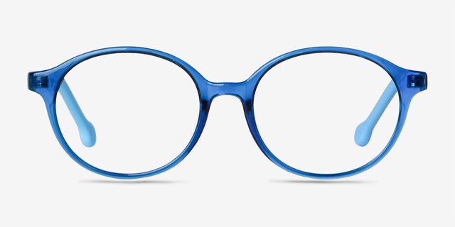 Daylight Clear Blue PlasticEyeglass Frames from EyeBuyDirect, Front View